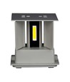 12W LED væglampe - IP65 udendørs, grå, firkantet, justerbar spredning, inkl. lyskilde