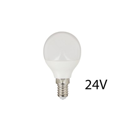 LEDlife 4,5W LED pære - P45, E14, 24V DC - Dæmpbar : Ikke dæmpbar, Kulør : Varm