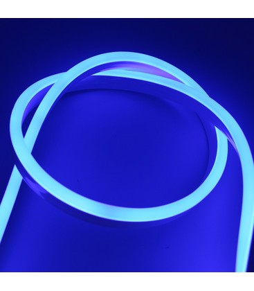 Blå 8x16 Neon Flex LED - 8W pr. meter, IP67, 230V