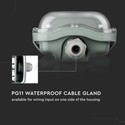 V-Tac 60 cm vandtæt armatur med rør - Inkl. 2 stk. 10W LED rør, IP65, 230V