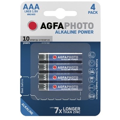 Billede af AAA 4-pak AgfaPhoto batteri - Alkaline, 1,5V