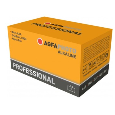 Billede af AAA 40-pak AgfaPhoto Professional batteri - Alkaline, 1,5V