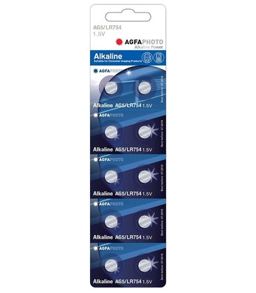 LR48/AG5 10-pak AgfaPhoto knapcellebatteri - Alkaline, 1,5V LR48/AG5 10-pak AgfaPhoto knapcellebatteri - Alkaline, 1,5V