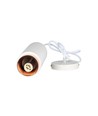 Outlet: V-Tac moderne pendellampe - Hvid med rose guld, Ø8 cm, GU10
