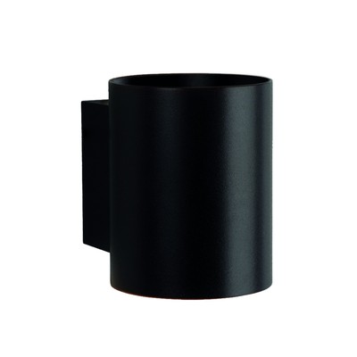 Billede af LED sort rund væglampe - Med G9 fatning, IP20 indendørs, 230V, uden lyskilde - Farve på hus : Sort
