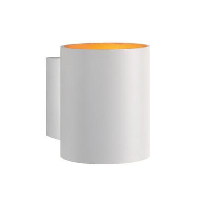 LED hvid/kobber rund væglampe - Med G9 fatning, IP20 indendørs, 230V, uden lyskilde - Farve på hus : Hvid