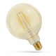 E27 2W LED globepære - Kultråd, 12,5 cm, rav farvet glas, ekstra varm