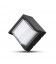 V-Tac 7W LED sort væglampe - Firkantet, IP65 udendørs, 230V, inkl. lyskilde