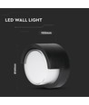 12W LED væglampe - IP65 udendørs, Rund, sort, inkl. lyskilde