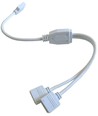 RGB+WW kabel 2-vejs splitter - 12/24V, hvid