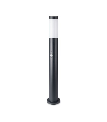 V-Tac sort havelampe - 80 cm, IP44 udendørs, PIR sensor, E27 fatning, uden lyskilde