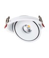 30W Ø20 cm indbygningsspot RA90 - Hul: Ø18 cm, Mål: Ø20 cm, CCT - 3 lyskulører, 3i1, hvid kant