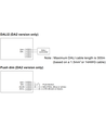 Meanwell 40W / 350-1050mA dæmpbar LCM-40DA LED driver - DALI interface + push dim, Passer til vores 29W LED paneler