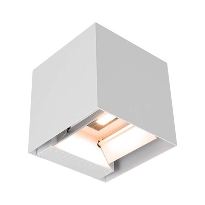 Billede af V-Tac 3W Solcelle væglampe LED - Hvid, sensor, IP65 - Farve på hus : Hvid, Kulør : Varm