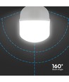 E27 40W LED pære - T120, Med E40 fatningsadapter