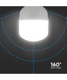 V-Tac 50W LED pære - T140, E27 med E40 ringadapter