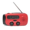 Nødradio med lommelygte + powerbank - Solcelle, håndsving, powerbank 2000mAh