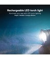 V-Tac 10W LED lommelygte - 1000 lumens, genopladelig, IP54