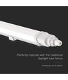 150cm 48W vandtæt komplet LED armatur, Gennemfortrådet - IP65