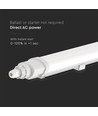 150cm 48W vandtæt komplet LED armatur, Gennemfortrådet - IP65