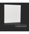 60x60 bagbelyst LED panel, 25W - 180lm/w, hvid kant