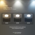 V-Tac 3i1 12W LED sensorlampe - Samsung LED chip, PIR sensor, IP20 indendørs, 230V, inkl. lyskilde