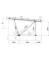 Solar Carport med 5° hældning - Til 15 solcellepaneler, 3 rækker á 5