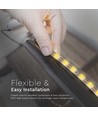 5m 8W/m LED strip - 24V DC, IP20, 3mm bred, 120 LED pr. meter