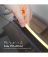 5m 10W/m Vandtæt COB-LED strip - 24V DC, IP67, 320 LED pr. meter, COB LED