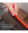 5m 10W/m Rød COB-LED strip - 24V DC, IP67, 320 LED pr. meter, COB LED