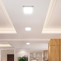 V-Tac 18W LED loftslampe - 21,4 x 21,4cm, Højde: 3,1cm, hvid kant, inkl. lyskilde