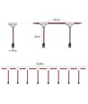 11W per trin Trappe LED COB stripsæt - 24V DC, IP20, Op til 16 trin, tænd/sluk