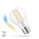 E27 5W LED pære - A60, Tuya/Smart Life, virker med Google Home, Alexa og smartphones