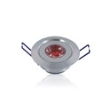 LEDlife 1W indbygningsspot med rødt lys - Hul: Ø4,4 cm, Mål: Ø5,2 cm, 2,2 cm høj, dæmpbar, 12V/24V