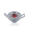 Outlet: LEDlife 1W indbygningsspot med rødt lys - Hul: Ø4,4 cm, Mål: Ø5,2 cm, 2,2 cm høj, dæmpbar, 12V/24V