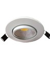 LEDlife 3W indbygningsspot - Hul: Ø7,5 cm, Mål: Ø8,5 cm, hvid kant, dæmpbar, 12V/24V
