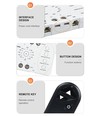 Trappe LED COB stripsæt, 11W per trin - 24V DC, IP20, Op til 16 trin, med sensor + fjernbetjening