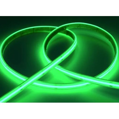 Billede af V-Tac Grøn 10W/m COB-LED strip - 5m, IP67, 320 LED pr. meter, 24V, COB LED - Kulør : Grøn