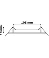 6W LED indbygningspanel - Hul: Ø11 cm, Mål: Ø12 cm, 230V