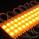 Vandtæt gul LED modul - 1,1W pr. stk, IP66, 12V, Perfekt til skilte og specialløsninger