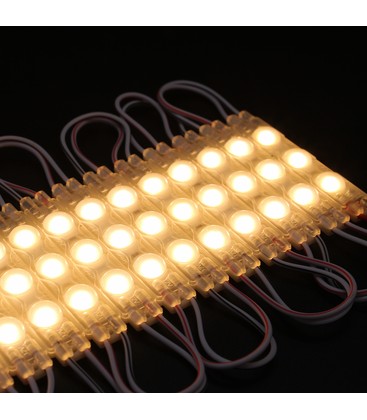 Vandtæt varm hvid LED modul - 1,1W pr. stk, IP66, 12V, Perfekt til skilte og specialløsninger