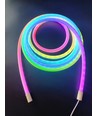 5m RGBIC Neon flex slange - USB, Vævet reb, Bluetooth App, fjernbetjening, Komplet sæt