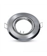 2 stk. MR16 eller GU10 Downlight kit - Uden lyskilde, børstet stål, Hul: Ø7 cm, mål: Ø9,3 cm