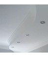 2 stk. MR16 eller GU10 Downlight kit - Uden lyskilde, børstet stål, Hul: Ø7 cm, mål: Ø9,3 cm