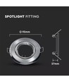 2 stk. MR16 eller GU10 Downlight kit - Uden lyskilde, børstet stål, Hul: Ø7 cm, mål: Ø9,3 cm