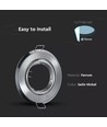 2 stk. MR16 eller GU10 Downlight kit - Uden lyskilde, børstet stål, Hul: Ø7 cm, mål: Ø9,3 cm