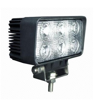 18W LED arbejdslampe - Bil, lastbil, traktor, trailer, udrykningskøretøjer, kold hvid, 12V / 24V