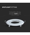 Downlight kit uden lyskilde - Hul: Ø7 cm, Mål: Ø9,3 cm, Hvid, vælg MR16 eller GU10 fatning