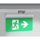 3W 3-faset LED EXIT skilt til skinne - 2 timers batteri, Inkl. piktogrammer