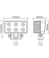 18W LED arbejdslampe, 12V / 24V - Kold hvid, Bil, lastbil, traktor, trailer, udrykningskøretøjer